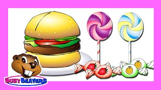 “Junk Food amp Sweets” Level 2 English Lesson 14 CLIP  English Learning Learn ESL Kids Education [upl. by Pouncey482]