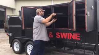 Swig amp Swine BBQ Smoker Rig Trailer 6 x 19 [upl. by Enidualc435]