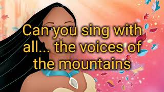 COLORS OF THE WIND Vanessa Williams  KARAOKE LYRICS [upl. by Toole512]