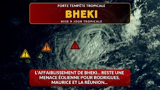 Bheki saffaiblit reste une menace éolienne pour Rodrigues Maurice et la Réunion [upl. by Ayoj]