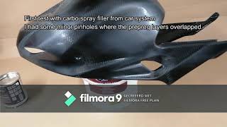 Carbon prepreg part pinholes repair with carbo spray from carsystem part 1 [upl. by Boylston]