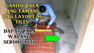 60X60 tiles installation tutorial paano mag layout ng tiles paano mag kabit ng tiles sa flooring [upl. by Virgilia759]