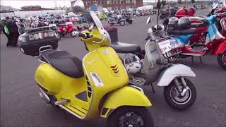 Torbay Mods Scooter Club visit Vespa World Days at Belfast in 2018 [upl. by Wiese]