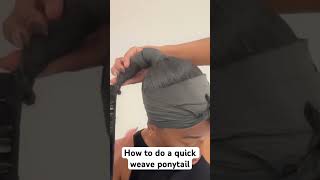 How to do a quick weave ponytail ponytail hairstyles hairstyle korzenhair haircare [upl. by Nwonknu848]