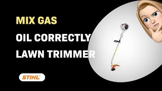 How to Mix Gas and Oil Correctly for Stihl FS 40 [upl. by Ellehcam]