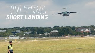 Ultra Short Landing by Embraer C390 Millennium Shocks Everyone at Airshow Display [upl. by Goldi]