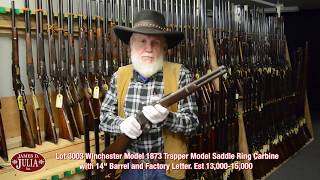 Lot 3003 Winchester Model 1873 quotTrappers Modelquot Saddle Ring Carbine with 14quot Barrel [upl. by Ahsinuq656]