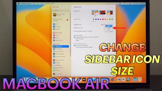 How to Change Sidebar Icon Size on MACBOOK AIR [upl. by Tioneb]