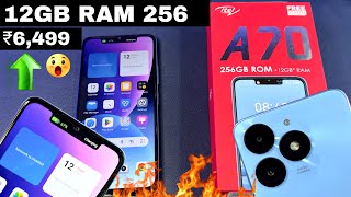 Itel A70 12GB RAM 256GB Storage 🔥 Unboxing amp Review 🔥 Camera 🔥 Under 7000 Smartphone [upl. by Hasheem563]