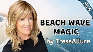 BEACH WAVE MAGIC by TressAllure in 1426R10 Wig Review Color amp New Fiber Details Styling Options [upl. by Llet]