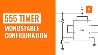 555 Timers  Monostable Multivibrator Configuration [upl. by Anayrb216]