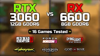 RTX 3060 vs RX 6600  16 Games Tested  Biggest Comparison [upl. by Kaitlyn]