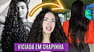 ELA DETONOU O CABELO COM CHAPINHA DOMÉSTICA TINHA CACHOS GIGANTES Isso pode ser um sinal 👀 [upl. by Jo Ann756]