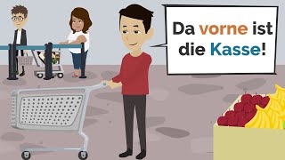 Deutsch lernen  Wortschatz Einkaufen amp Alltag  wichtige Verben [upl. by Calisa31]