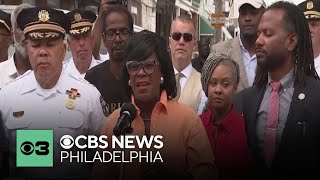 Philadelphia mayor city leaders condemn violence following shooting at Carroll Park block party [upl. by Eidod69]