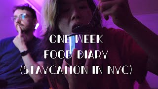 Everything I eat in a week NYC staycation TW disordered eating [upl. by Herrah]