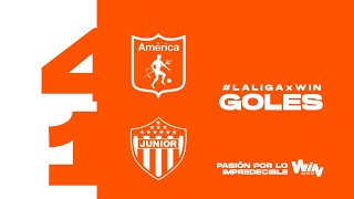 América vs Junior goles  Liga BetPlay Dimayor 2024 1  Fecha 15 [upl. by Adnocahs]