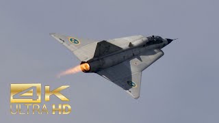 4K Saab Draken Swedish Air Force Historic Flight flying Display Airpower 2022 AirShow Zeltweg [upl. by Rossie]