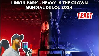 LINKIN PARK  HEAVY IS THE CROWN  TEMA DO MUNDIAL DE LOL 2024 Hamburg 220924 Front Row REACT [upl. by Garaway]