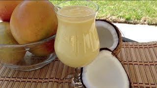 Mango Coconut Yogurt Smoothie RecipeHow To Make A Mango Yogurt Smoothies [upl. by Seka237]