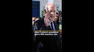 Repression concerns as Tunisia’s president gets 90 election win  AJ shorts [upl. by Ellerrehs]