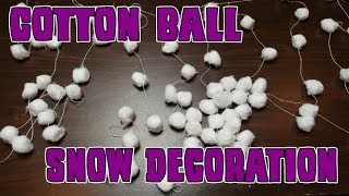 How to Make a Cotton Ball Snow Decoration [upl. by Aicetel774]