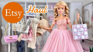 Barbie ETSY Shop Haul Realistic Doll Clothes amp Accessories Review [upl. by Darach]