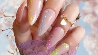 The Daily Nail Easy Flower Nail Art on Dip Nails diynails dipnails dippowdernails nailart [upl. by Carri308]