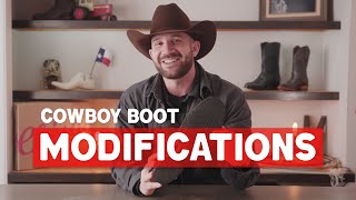 Cowboy Boot Modifications Guide  Sizing Repairs and Customization [upl. by Pettit168]