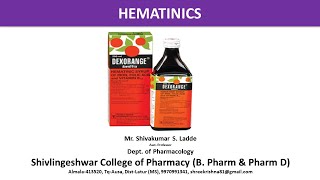 12Pharmacology of Hematinics [upl. by Akcirehs]