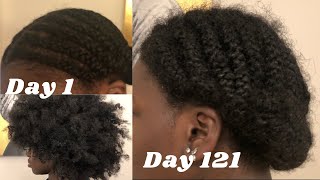 4 month cornrow take down 2 years post big chop [upl. by Llebanna]