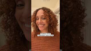 Pumpkin Spice Temporary Hair Color on Curly Hair pumpkinspice copperhair curlyhair curls [upl. by Saire755]