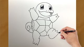 How To Draw Squirtle Easy Step By Step Tutorial  POKÉMON [upl. by Dranyl]