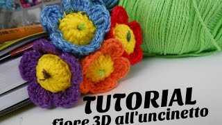 Tutorial  Segnalibro FIORE 3D by Creazioni allUncinetto [upl. by Nylaf]