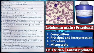 Leishman stain  leishman stain procedure  leishman stain composition and microscopic examination [upl. by Darrelle259]