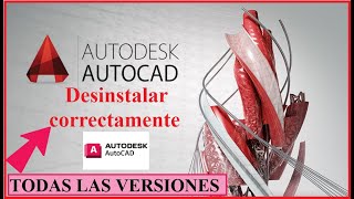 Como Desinstalar AutoCAD  Programas de Autodesk [upl. by Ayot68]