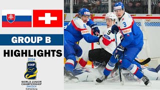 Slovakia vs Switzerland Full Highlights  Group B  2024 IIHF World Junior 12272023 [upl. by Marja69]