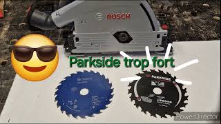 Bosch vs Parkside performance lame 140mm scie gkt 18v52 [upl. by Beaufert]