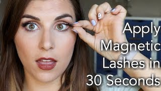 How to Apply Magnetic Eyelashes WITHOUT Eyeliner  Bailey B [upl. by Warfeld]