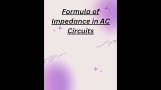 How to calculate impedance in AC circuit education shorts trending [upl. by Vacuva867]