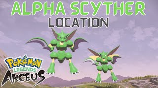 Where to Find Alpha Scyther in Pokémon Legends Arceus  Scyther Location in Pokemon Legends Arceus [upl. by Dedra]