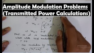 Amplitude Modulation Power Formula amp Power Calculation AM Modulation Problems amp Modulation Index [upl. by Maighdiln]