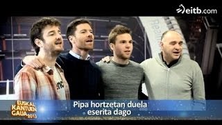 Xabi Alonso Asier Illarramendi Pablo Laso y Gorka Otxoa cantan Olentzero [upl. by Nailluj287]