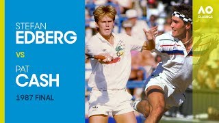 Stefan Edberg v Pat Cash  Australian Open 1987 Final  AO Classics [upl. by Sholeen401]