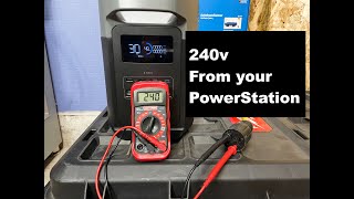 How to get 240v from EcoFlow Delta 2 or any power station and run AC  Auto Transformer  Victron [upl. by Dnalyk]