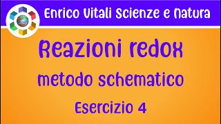 Bilanciamento reazione RedoxMetodo schematico Esercizio 4 [upl. by Esirrehc929]