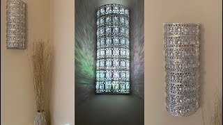 Wall Decorating Ideas Crystal Wall Sconces  Inexpensive and Easy [upl. by Andrews]