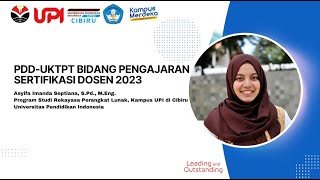 PDDUKTPT Bidang Pengajaran oleh Asyifa I Septiana  Universitas Pendidikan Indonesia Serdos 2023 [upl. by Panthia]