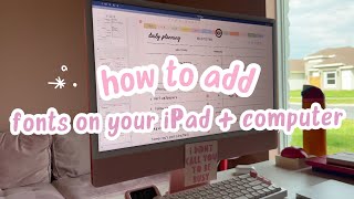 How to upload a font to your iPad 2024  How to upload a font to your computer  2024 Update  Fonts [upl. by Laeynad146]