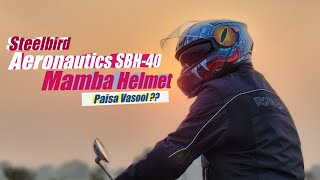 Steelbird Aeronautics SBH40 Mamba Helmet Review  Best Helmet Under 2000 🔥 [upl. by Suiravat]